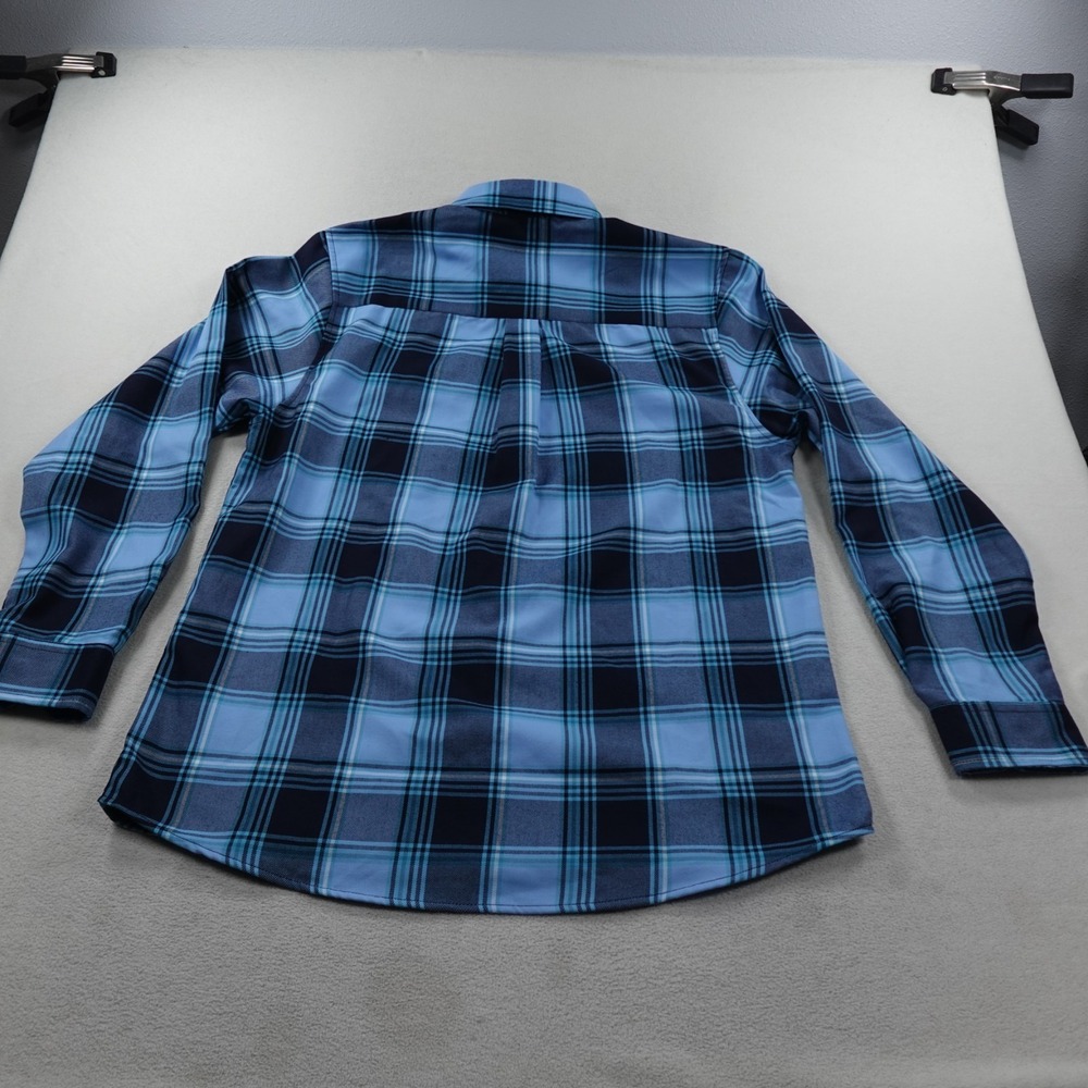 Dixxon Flannel Shirt Mens Large Blue Axel Crew Foundation Button Up Long Sleeve - Picture 2 of 15
